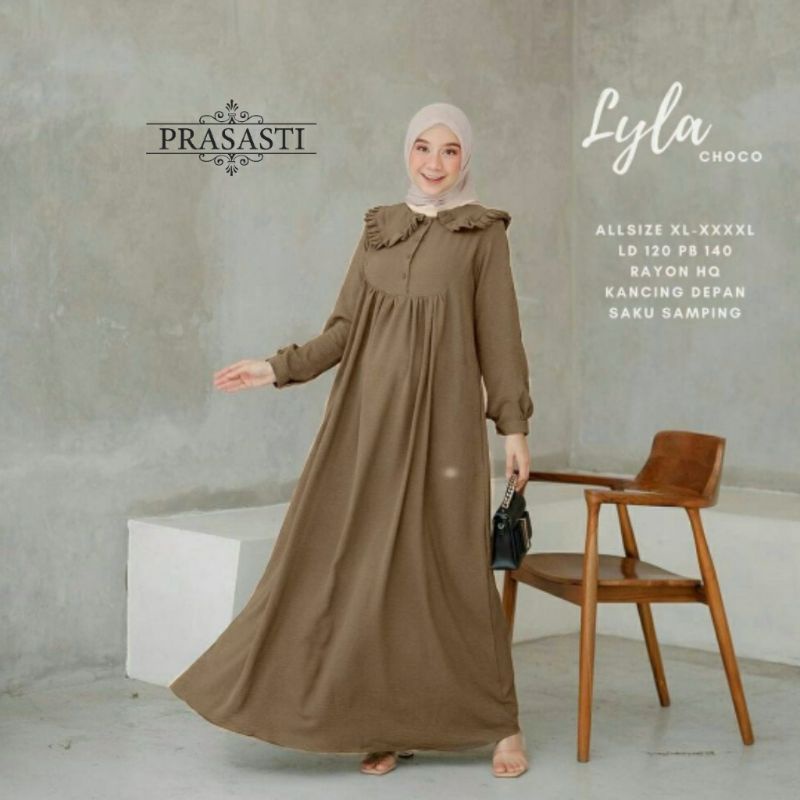 baju gamis wanita long dress muslim LYLA