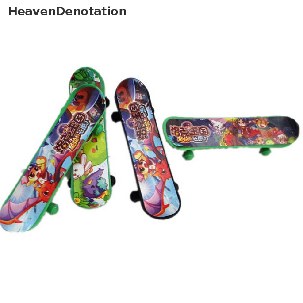 [HeavenDenotation] 1X Mini Finger Board Skateboard Novelty Kids Boys Girls Toy Gift for Party 3.7&quot;