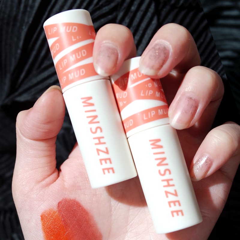 (2PCS)MINSHZEE 2pcs/Box lip gloss Lipgloss matte Lembut Tahan Lama Melembabkan Dengan