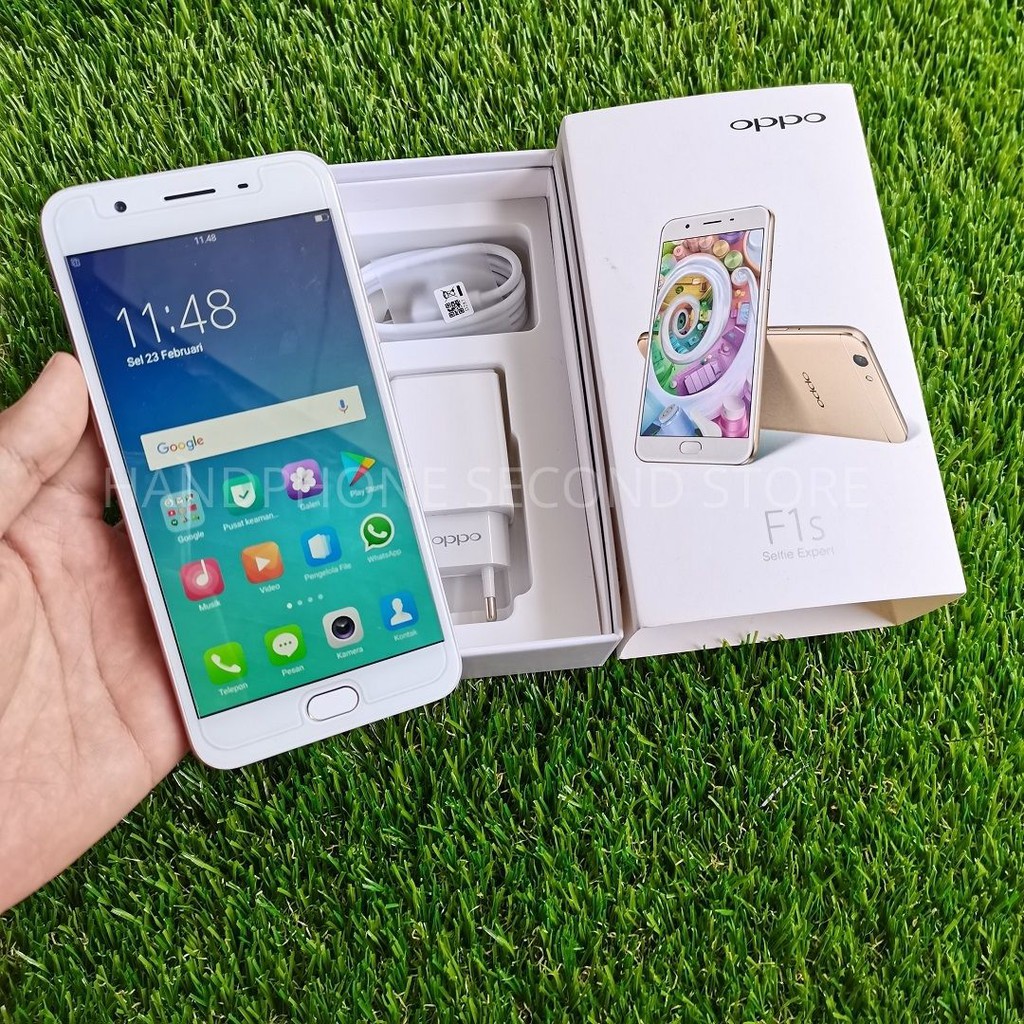 HANDPHONE OPPO F1S 3/32GB FULLSET NO HEADSET SECOND SEKEN BEKAS MURAH