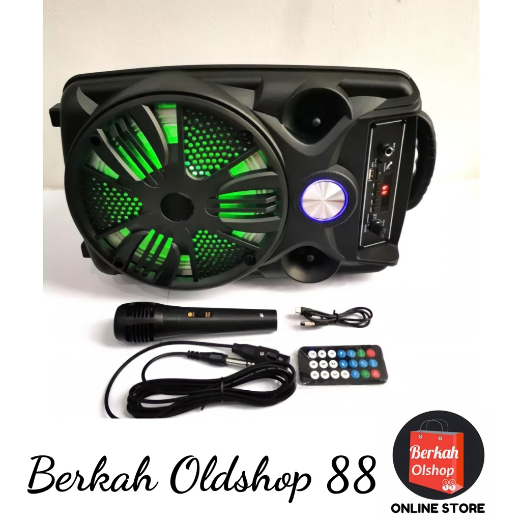 BERKAH OLDSHOP 88 - SPEAKER BLUETOOTH FLECO 8'5 INCH FL-955C/D FREE MIC KARAOKE + REMOTE