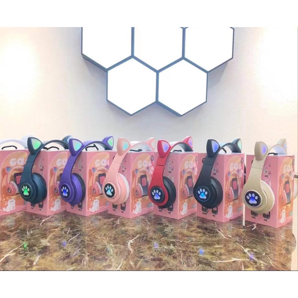 [RO ACC] HEADSET BLUETOOTH MOTIF TELINGA KUCING / HEADPHONE CAT BANDO