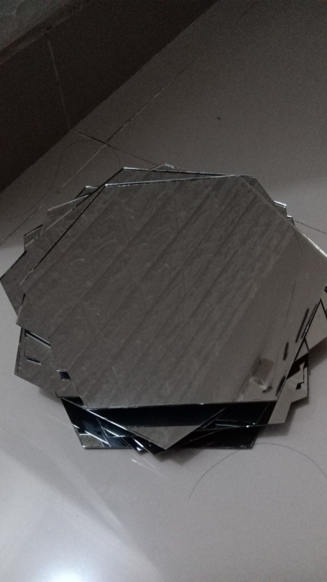 Kaca Promo.. Hexagon Mirror Tanpa Frame.. Cuman 6000.  Stok Terbatas Ya