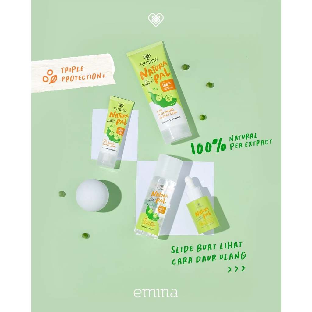 ✿ELYSABETHME✿ ˜”*°• emina •°*”˜. Emina Natura Pal Gel Cleanser pembersih wajah kulit cocok untuk remaja bahan alami organik herbal