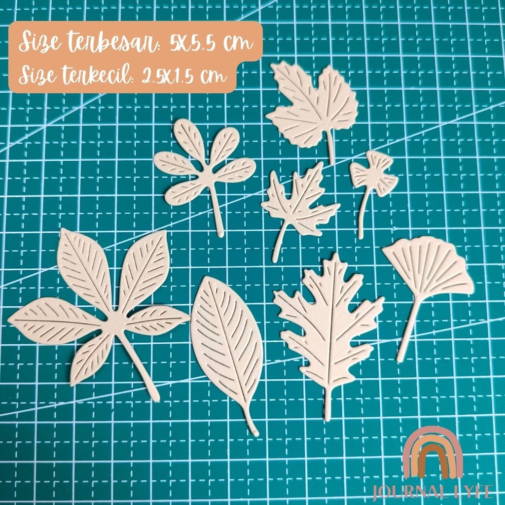 

[JOURNALYFE] Cutting Dies Scrapbook - 8 Pcs Daun Deco Paper Jurnaling
