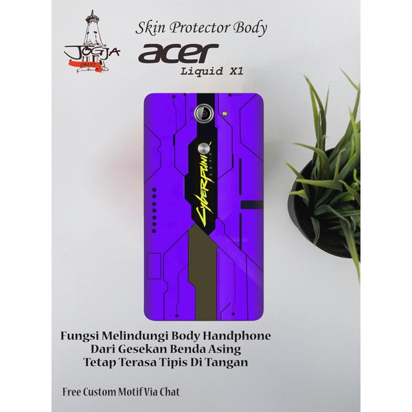 Dapat 2pcs Garskin Acer Liquid X1 Motif cyber - Free Custom Motif