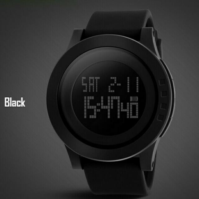 Jam Tangan Pria Digital SKMEI 1142 Black Water Resistant 50M