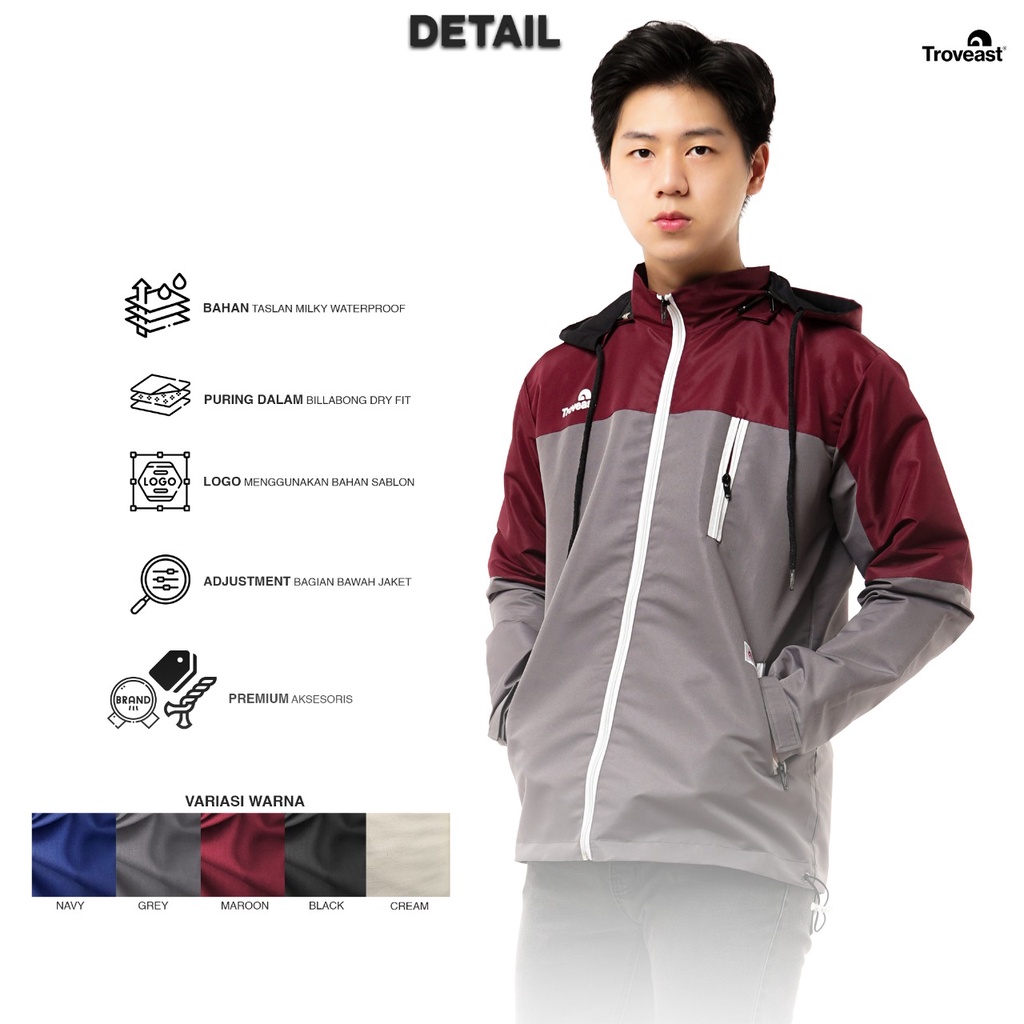 Troveast Jaket Parasut Original Waterproof Hiking Series-5