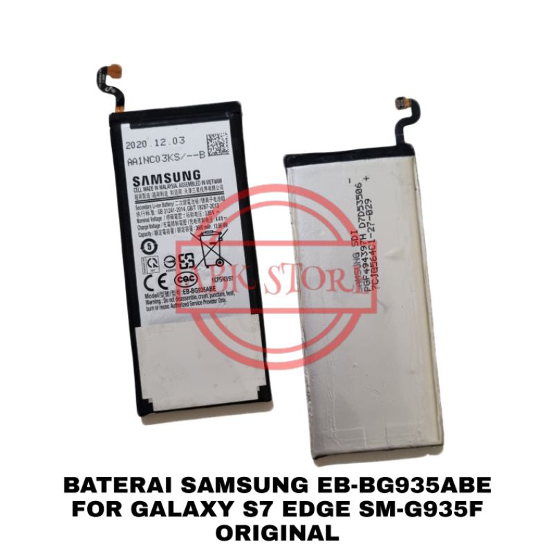 BATRE BATERAI BATTERY SAMSUNG GALAXY S7 EDGE SM-G935F EB-BG935ABE ORIGINAL 100%