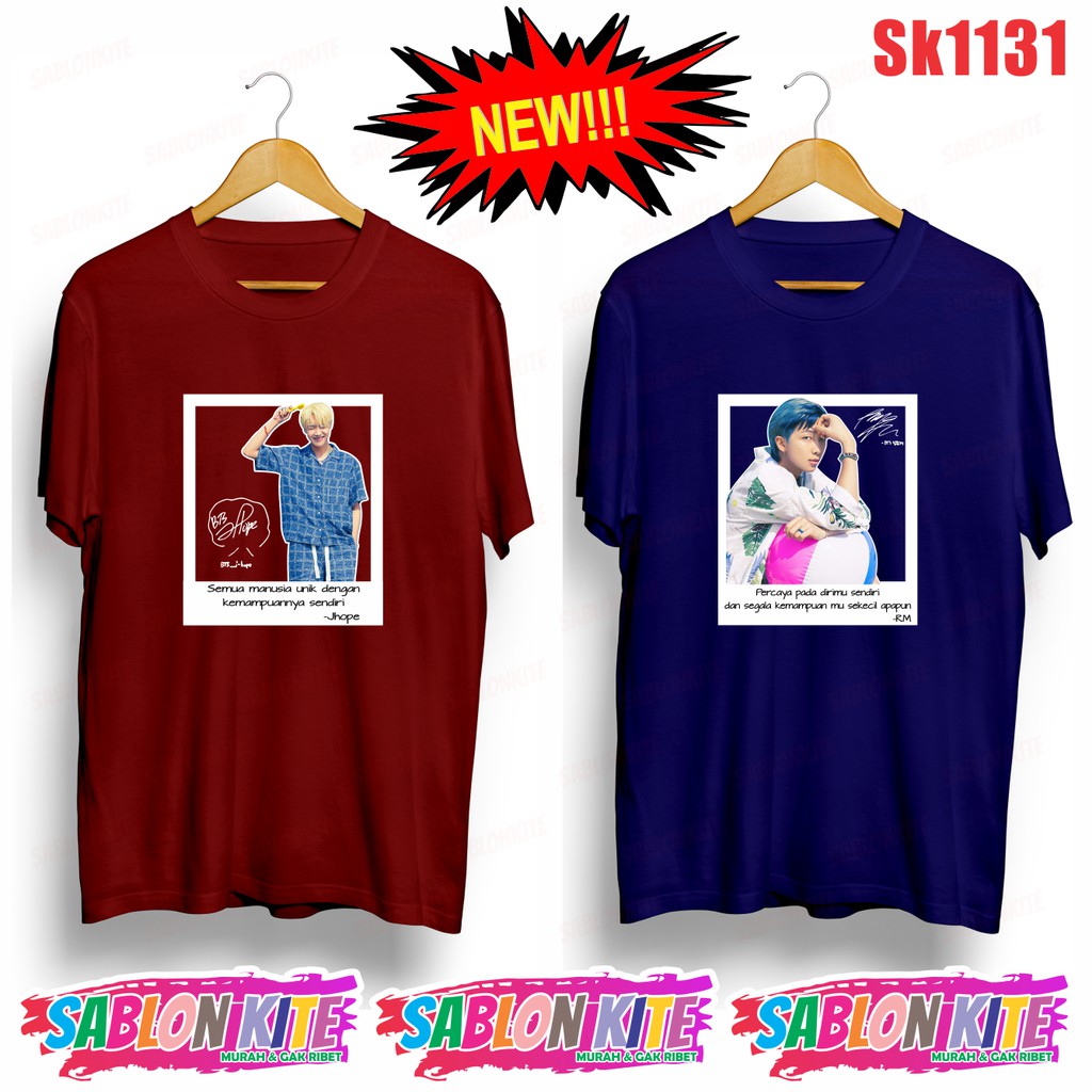 MURAH!!! KAOS KPOP QUOTE SK1131 PERMISSION TO DANCE  JK V JH JM JIN SG RM UNISEX COMBED 30S