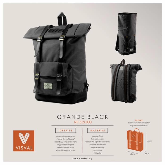 Tas Ransel Laptop Backpack Visval Grande Gendong Punggung Gunung Murah