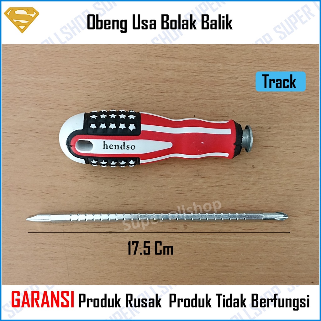 Obeng Bolak-Balik USA 4 inch / Track / Obeng Min Plus / Obeng Multi size / Obeng Belimbing Panjang Magnet