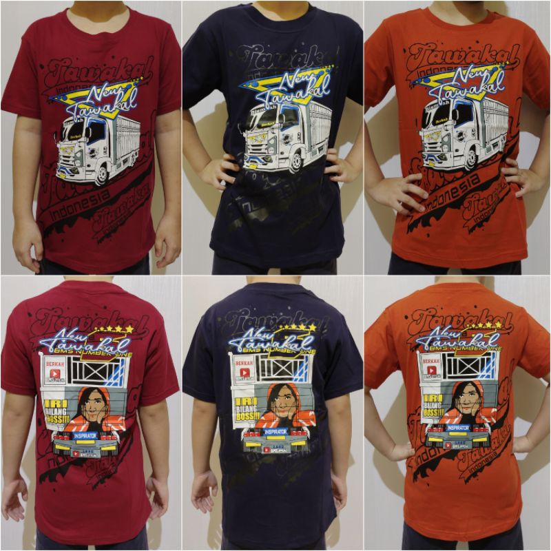 Kaos oblong kata kata truck anak NEW TAWAKAL 5 size 20 S