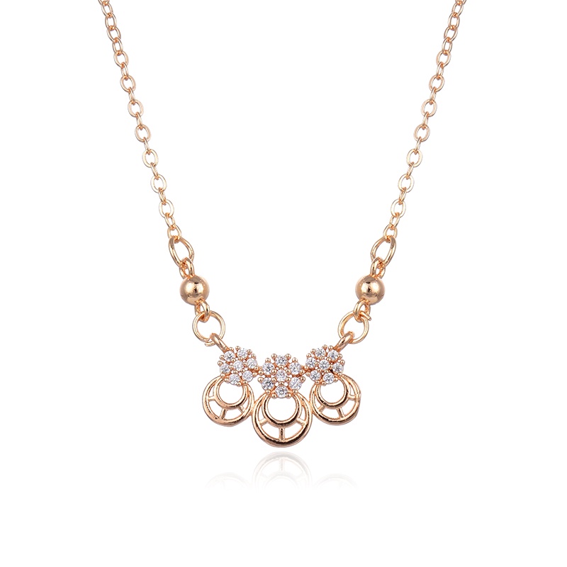 Hyl Jewelry Kalung Titaniun Wanita Permata Perhiasan aksesoris perak Lapis Alloy Emas Muda Love Karat Silver Asli Panjang Muda Dan Anti Luntur-34
