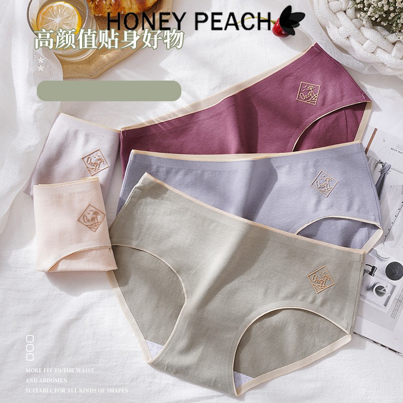 Celana Dalam Wanita Katun Mulus Celana Sederhana Fashion Bernapas Pakaian Dalam CD