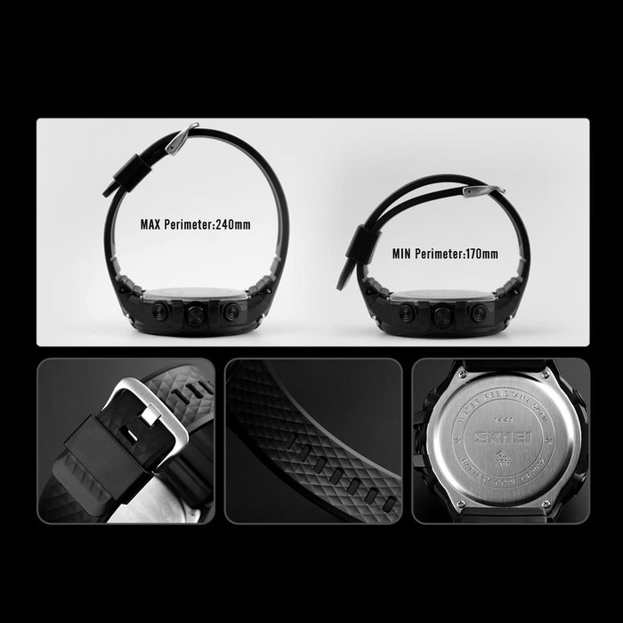 Jam Tangan Cowok /  Jam Tangan Pria Sport SKMEI 1441 Original Anti Air 50M - Army Green Terbaru