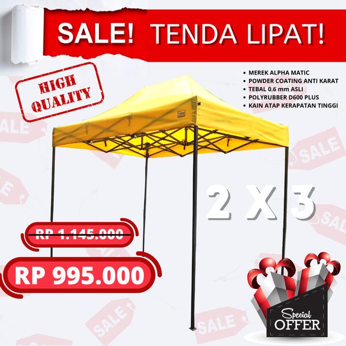 Jual Tenda cafe lipat ALPHA 2x3 (ASLI 1 pabrik dgn American matic) NEW Star Seller Temurah