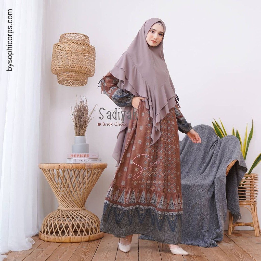 Dress Sadiyah Brick Choco