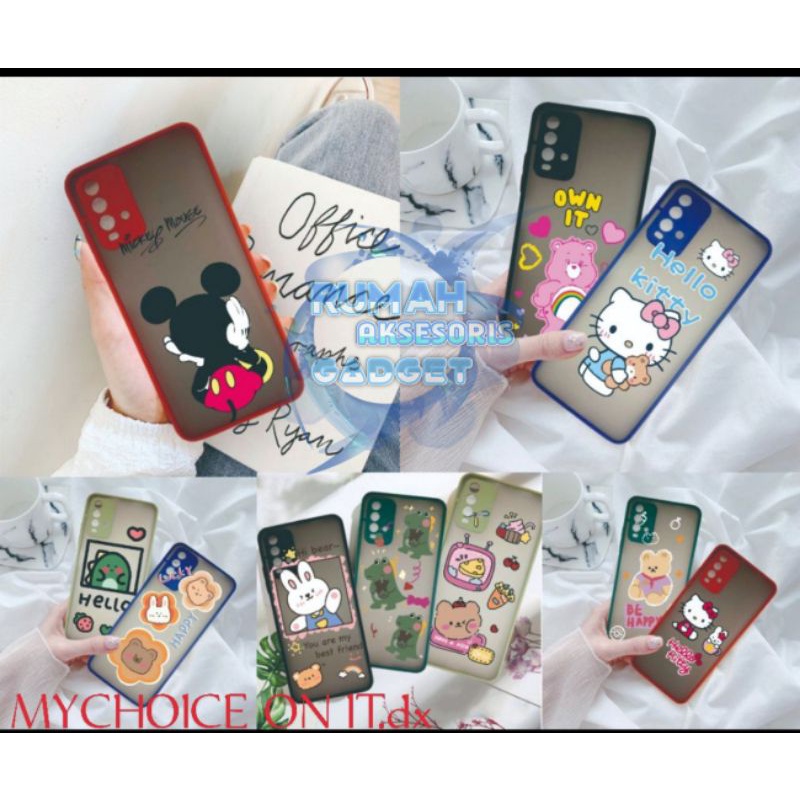 Softcase Aero choice karakter cute Redmi 9C Oppo F7 Vivo Y21S Y21 2021