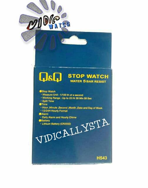 STOPWACTH STOP WATCH QNQ Q&amp;Q HS43 43 HS43 HS-43 ORIGINAL