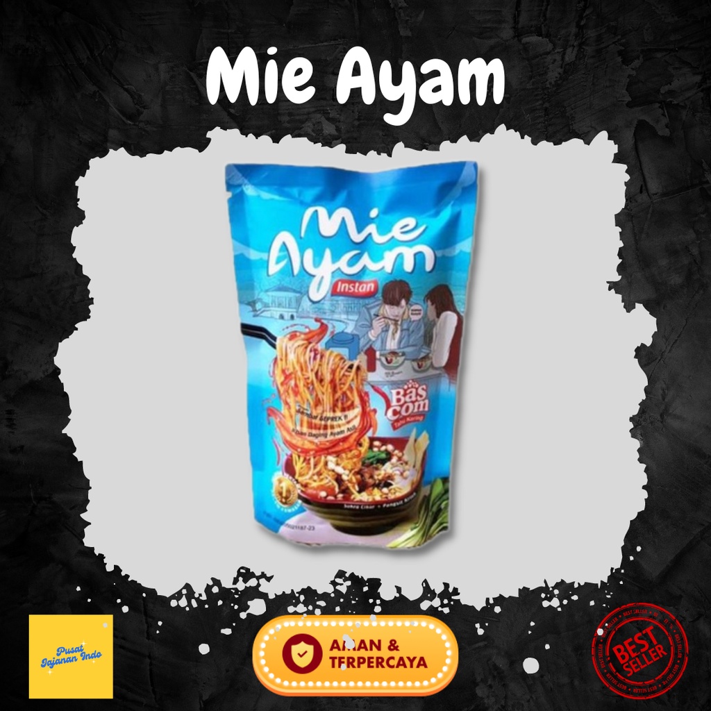 Jual Mie Ayam Instan Geprek Bascom Berat 200gr Mi Ayam Dilan Khas Garut