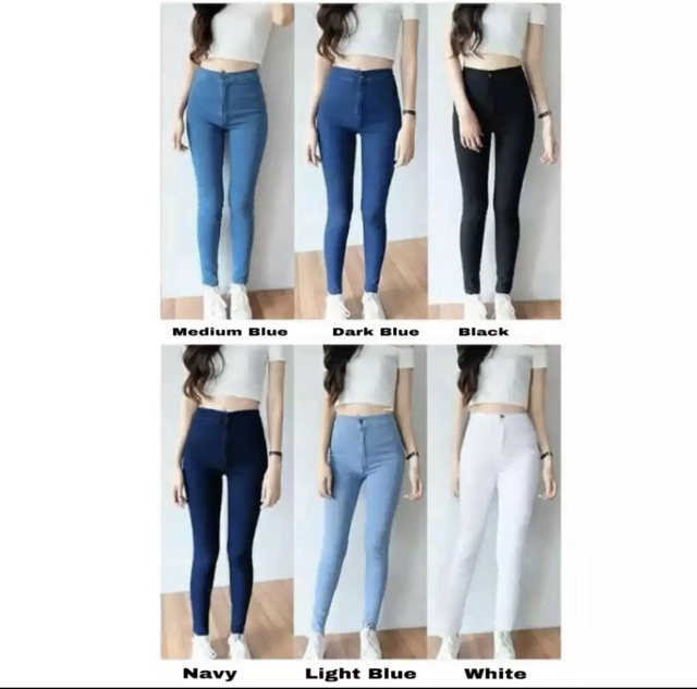 TR - HW JEANS BASIC 27-34 / HW JEANS PUNNY / HIGHWAIST JEANS / TANPA TALI BELT