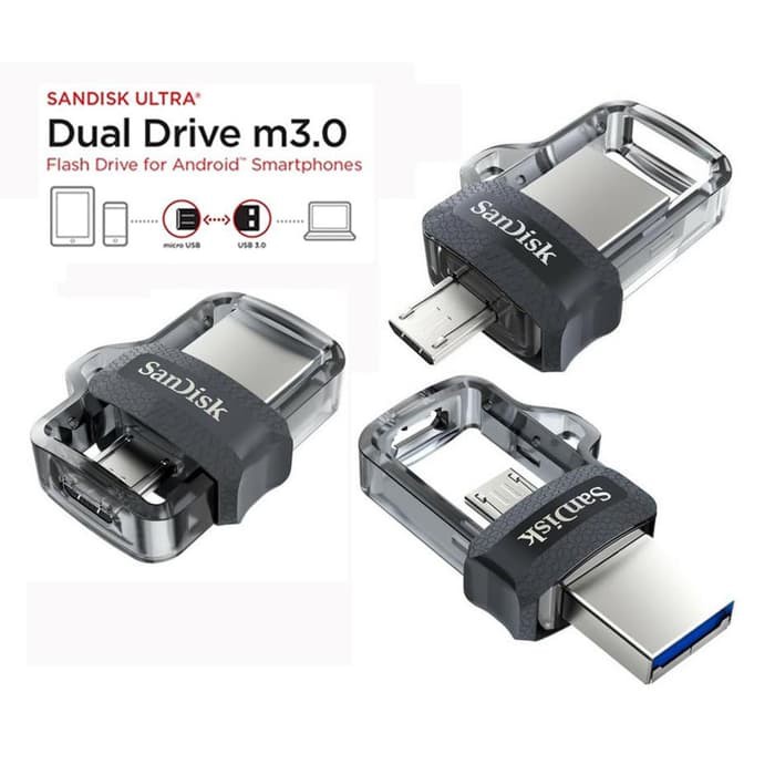 SANDISK ULTRA DUAL DRIVE M3.0 16GB OTG FLASHDISK ORIGINAL