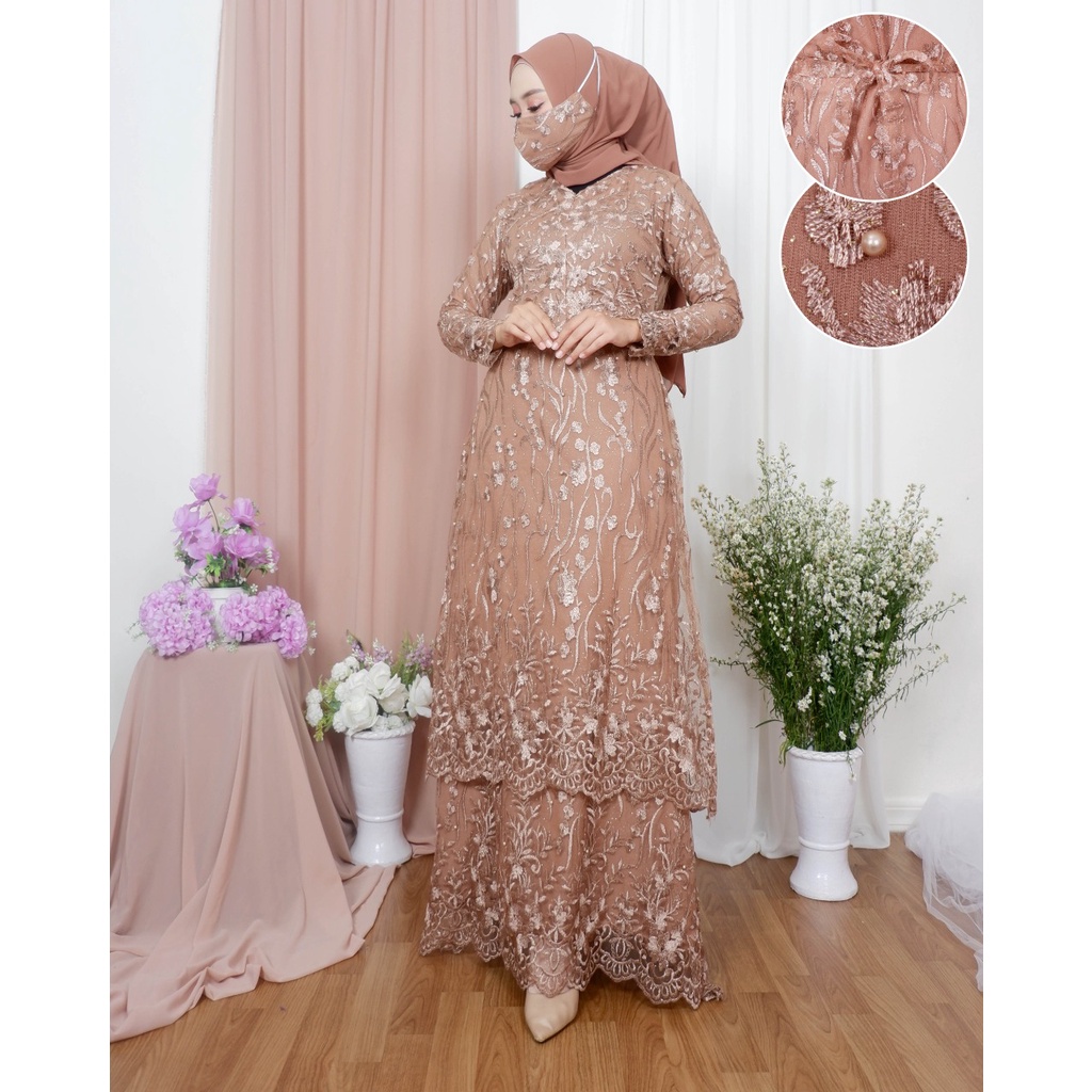 Gamis Tulle Tingkat / Kebaya Gamis Modren / Kebaya Modren / Gamis Tingkat / Gamis Busui / Gamis