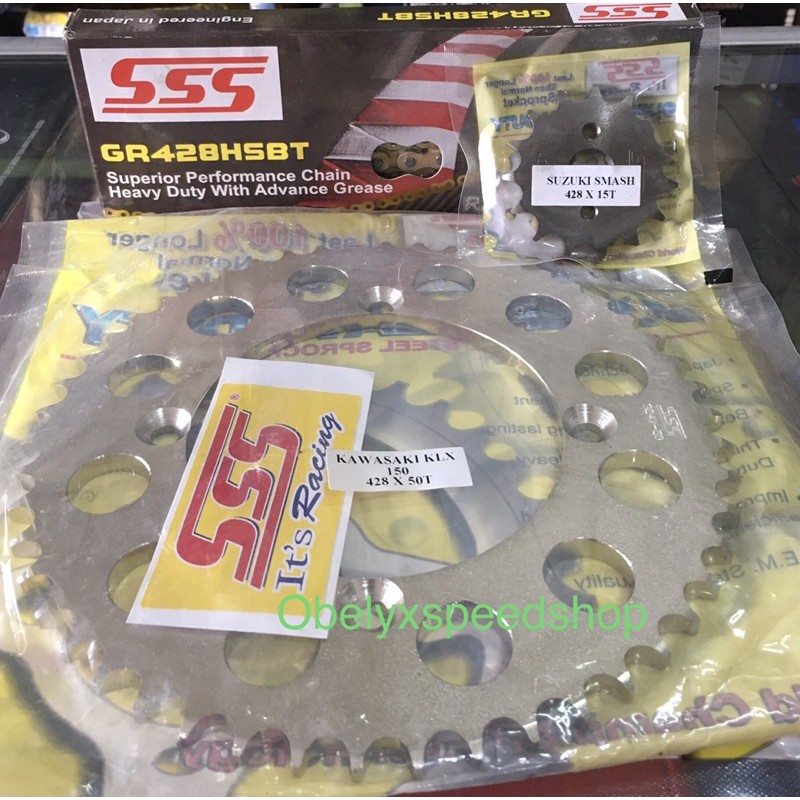 Gearset SSS 428 Rantai HSBT KLX