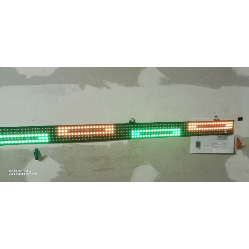 Strobo 5 baris lampu kaca text RGB ws2811 new mode
