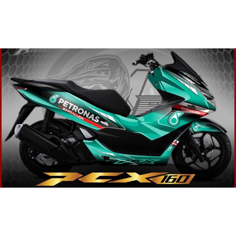 sticker stiker decal fullbody honda pcx160 motip petronas variasi54