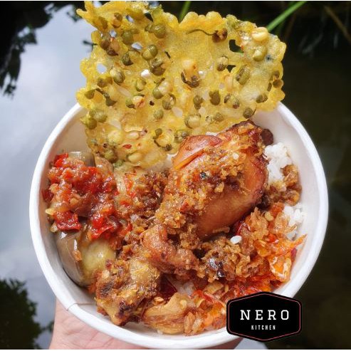 

Nasi AYAM KREMES BALI - Terong Balado | Rice Bowl Nasi Campur Murah ala NERO Kitchen : Ayam Pop