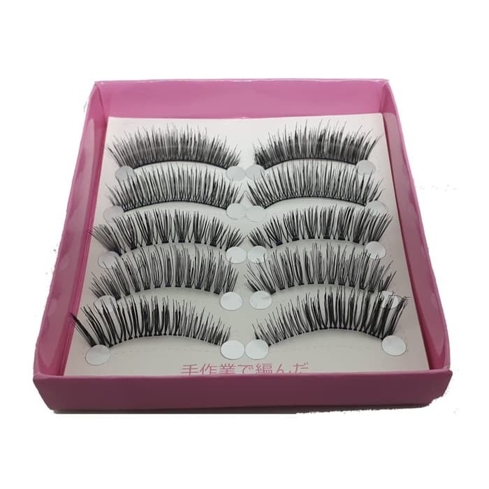 5 Pasang Bulu Mata Palsu Campur Eyelash Panjang Hitam 5-05