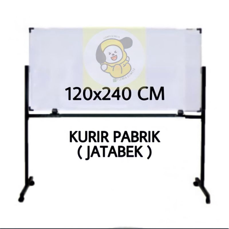 

Baru Whiteboard Sakura Standing 120 X 240 Magnet/Papan Tulis Magnet Ready Single Standing