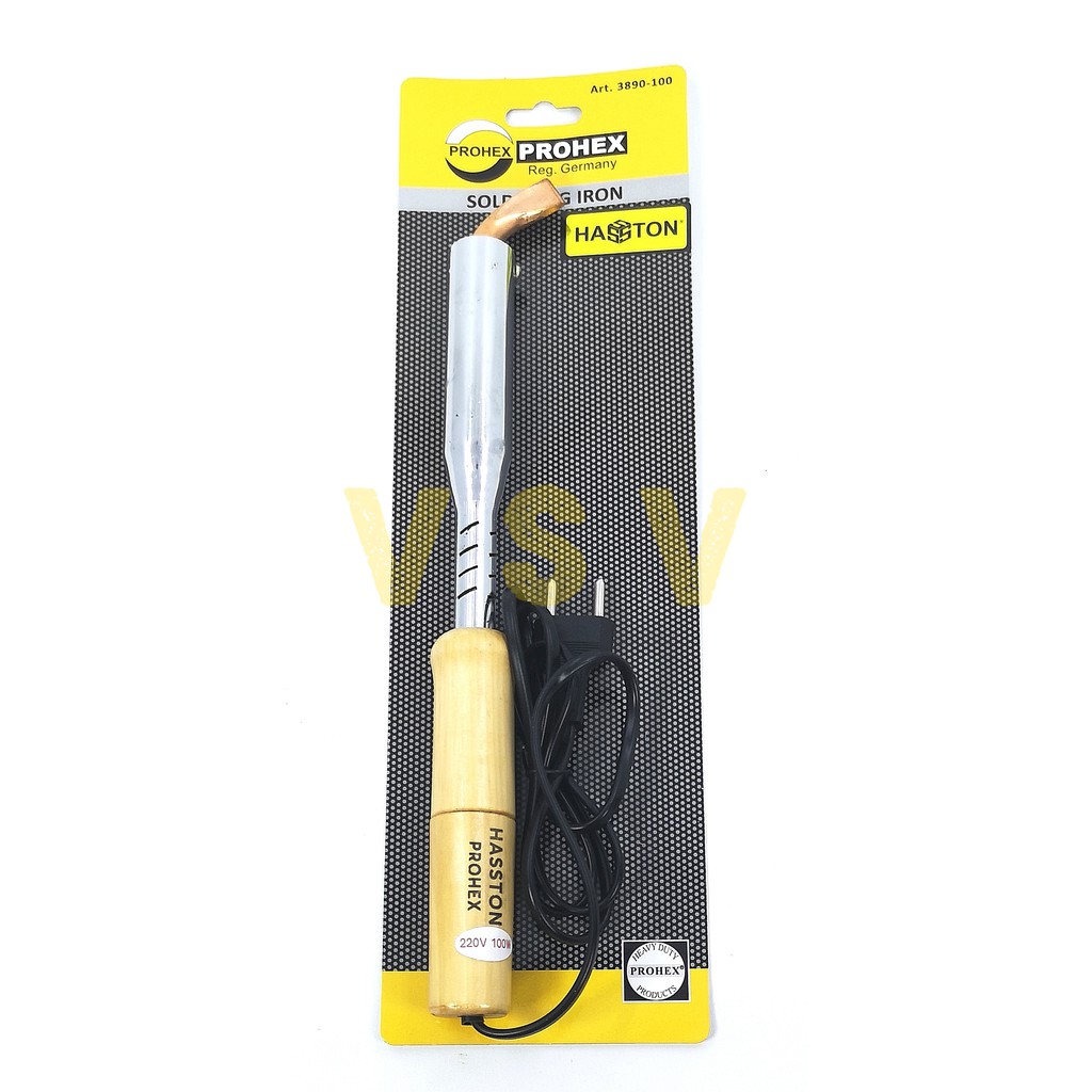Haston solder 100watt gagang kayu solder 100w