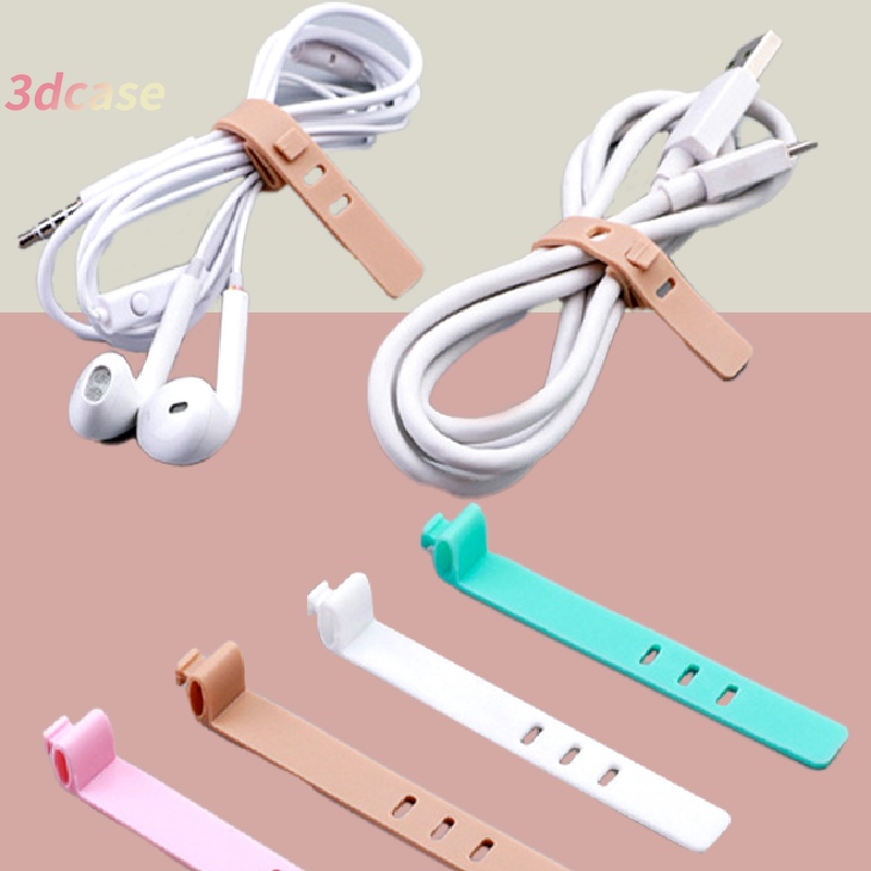 Multipurpose 1pc Desktop phone Cable Winder Earphone clip Charger Organizer Management Wire Cord fixer Silicone Holder Adjustable headphone wrapper