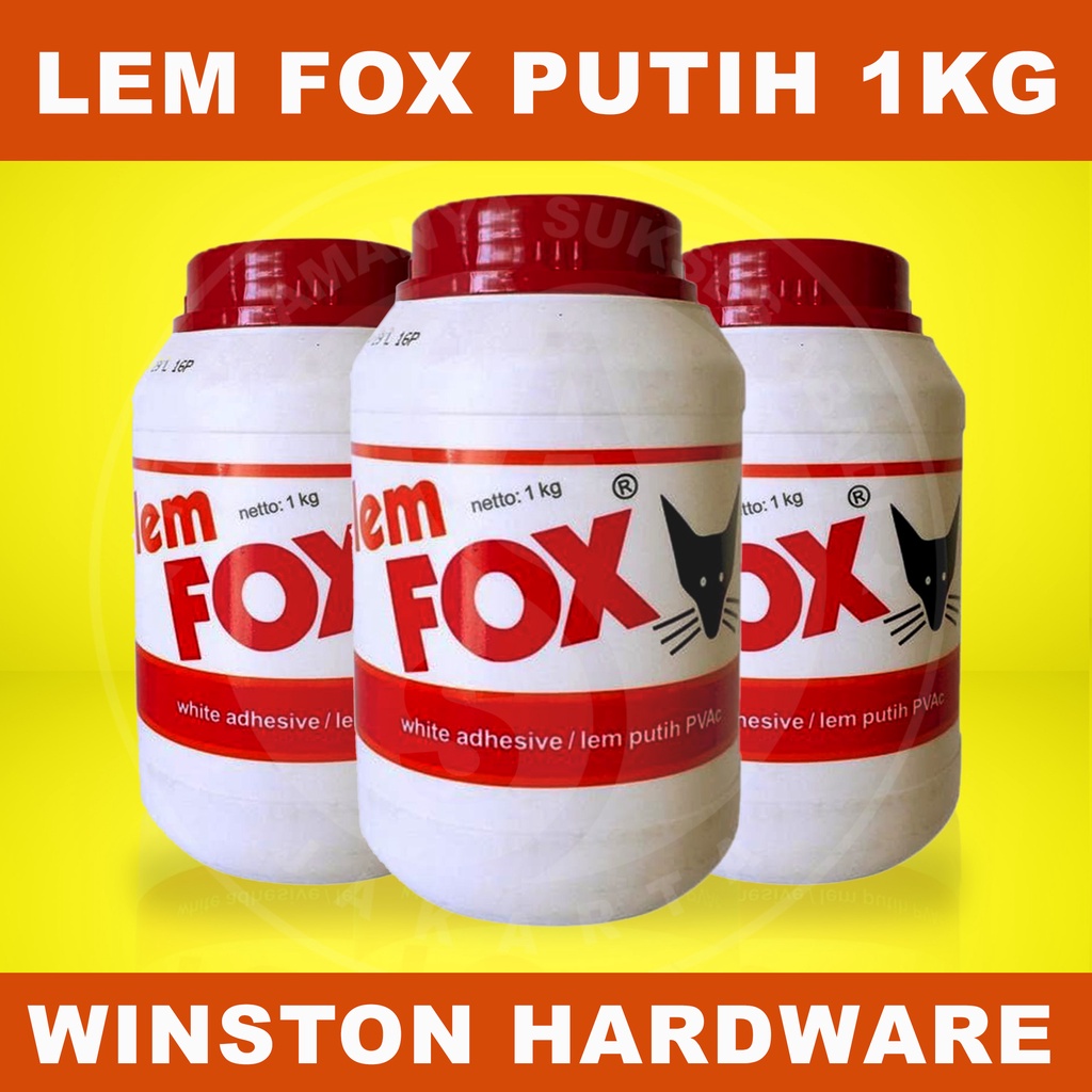 Jual Lem Fox Putih PVAC 1kg - Lem Putih Serbaguna - Lem Kayu - Lem ...