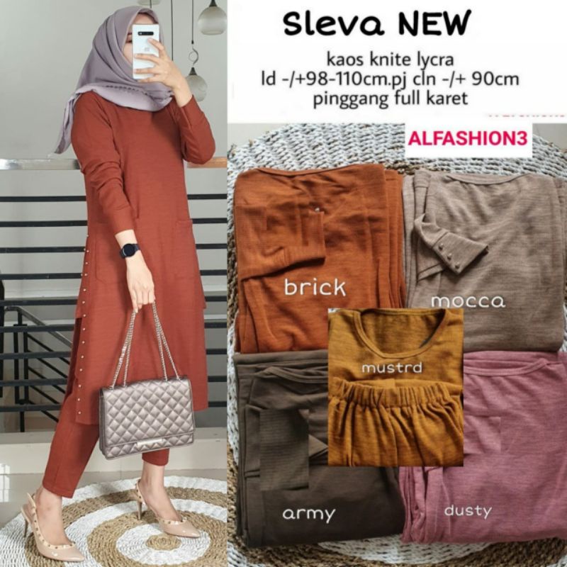 setelan wanita terlaris Sleva set  ory by Alfashion