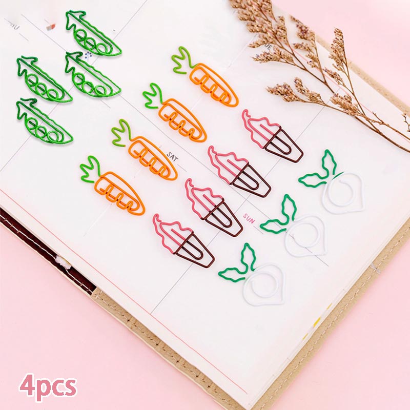 Carrot Shape Paper Clip Bookmark Student Book Page Clip Metal Clips Note Clip Document Organizing Tool