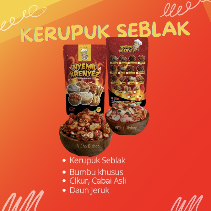 

KERUPUK SEBLAK BANTAT PEDAS 100 GRAM