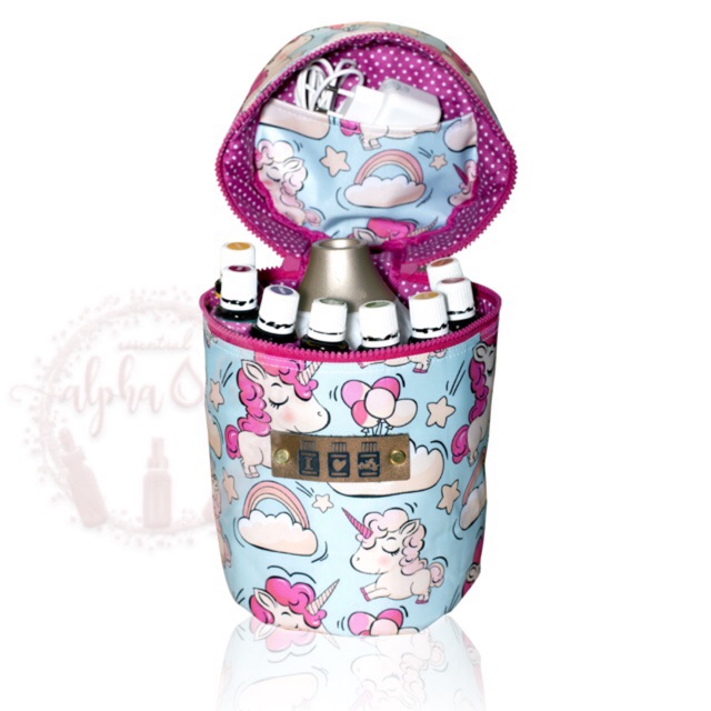 Flash Sale Diffuser Travelling Bag Yl 8 Slots Essential Oils Blue Unicorn JOryZoFqazgbK