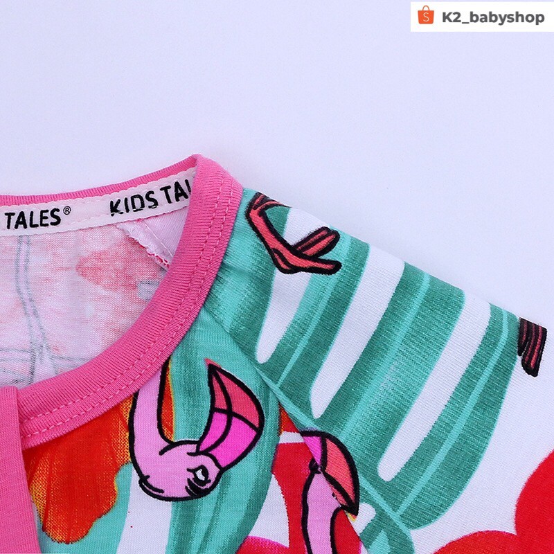 BABY K2 - BABY SHORT ZIPPYSUIT MOTIF FLAMINGO KODE 00005