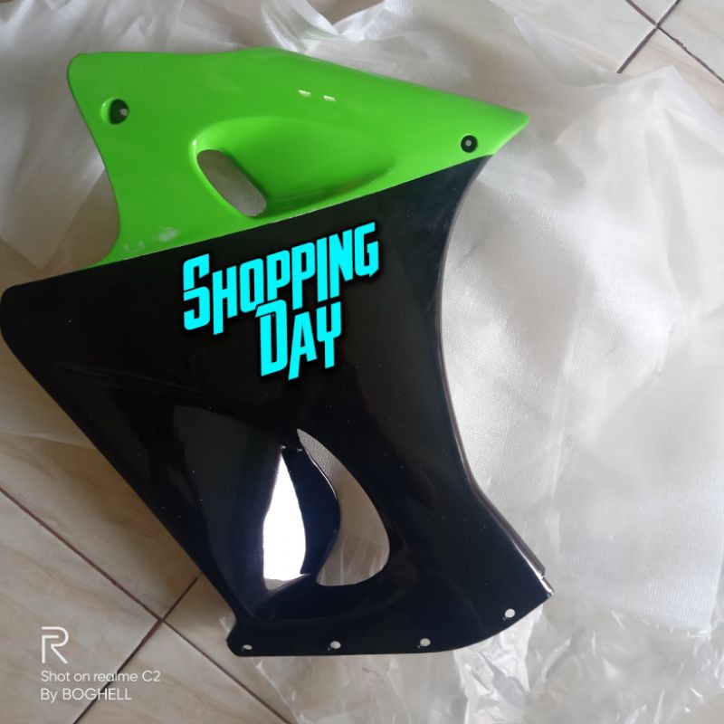 Cover body samping fairing bawah kiri ninja rr old hijau ORIGINAL