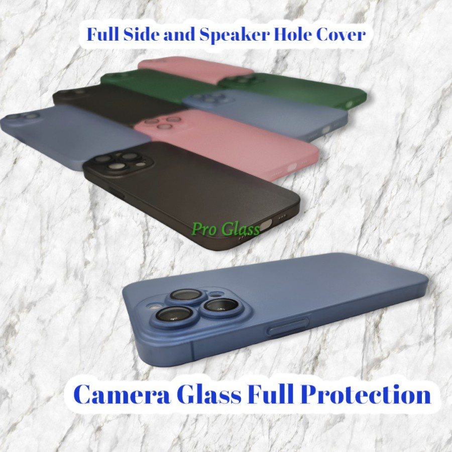 C142 Iphone 12 / 12Pro / 12 Pro Max / 13 / 13 Pro / 13 Pro Max / 14 Plus Pro Max Matte Case UltraThin + Lens Glass Protection