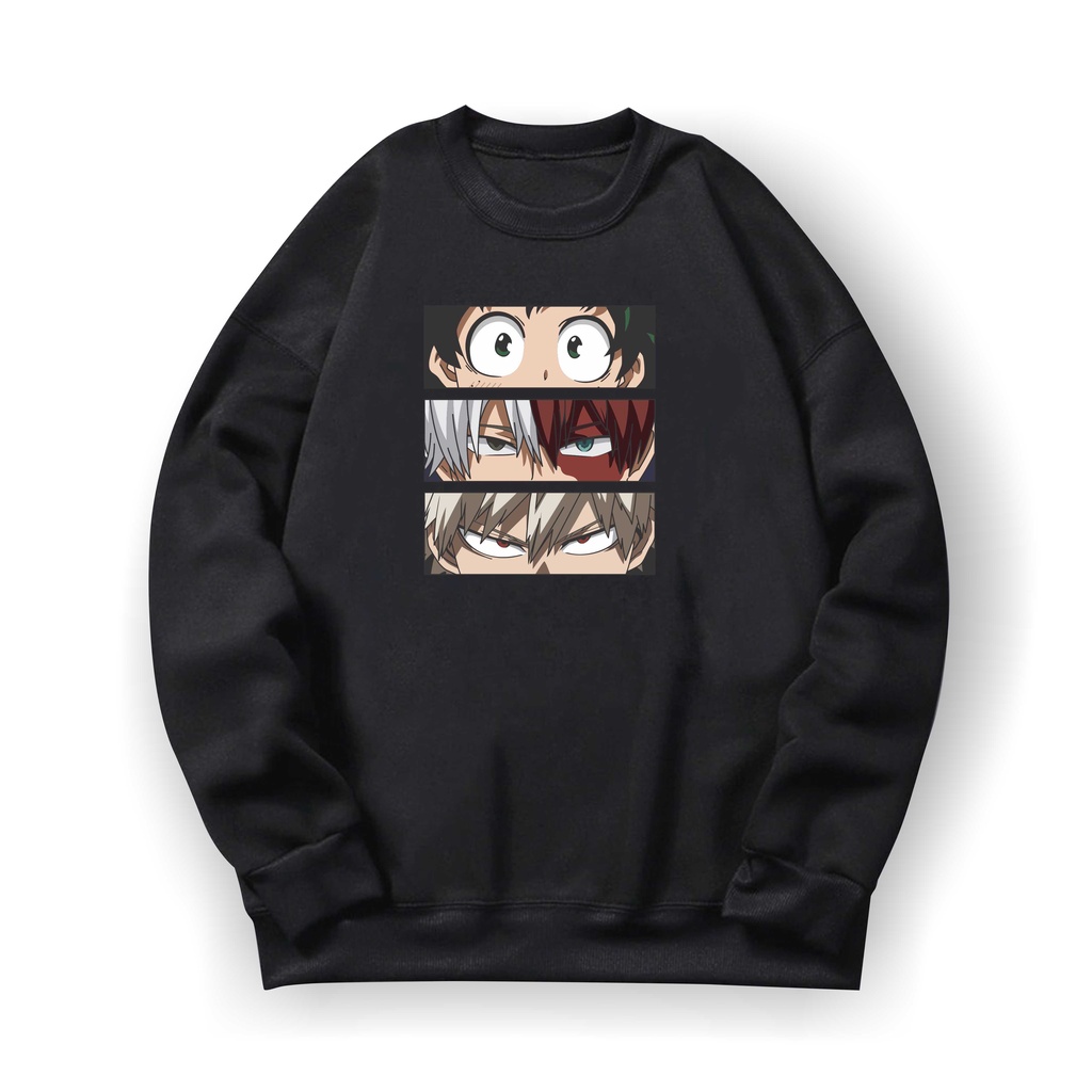 MY HERO ANIME Basic Sweater II MY HERO ANIME  Crewneck II SIZE M - XL ( Pria &amp; Wanita )