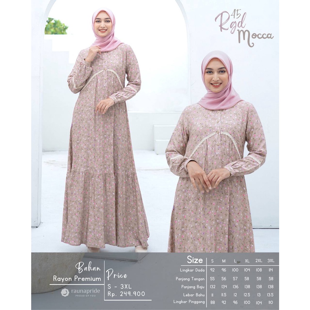 Gamis Rauna RGD 45 / Fashion Muslim Dress Gamis Rauna Terbaru