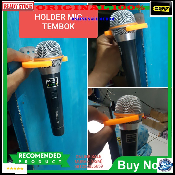 G151 Holder mic besi tembok dinding stand mik wall microphone pegangan gantungan mikr HARGA SATUAN  Bahan besi dan karet  Bisa segala jenis MICROPHONE  Warna hitam dan orange Kosong salah satu kami langsung random warna  100 GRAM ORIGINAL 100% GA