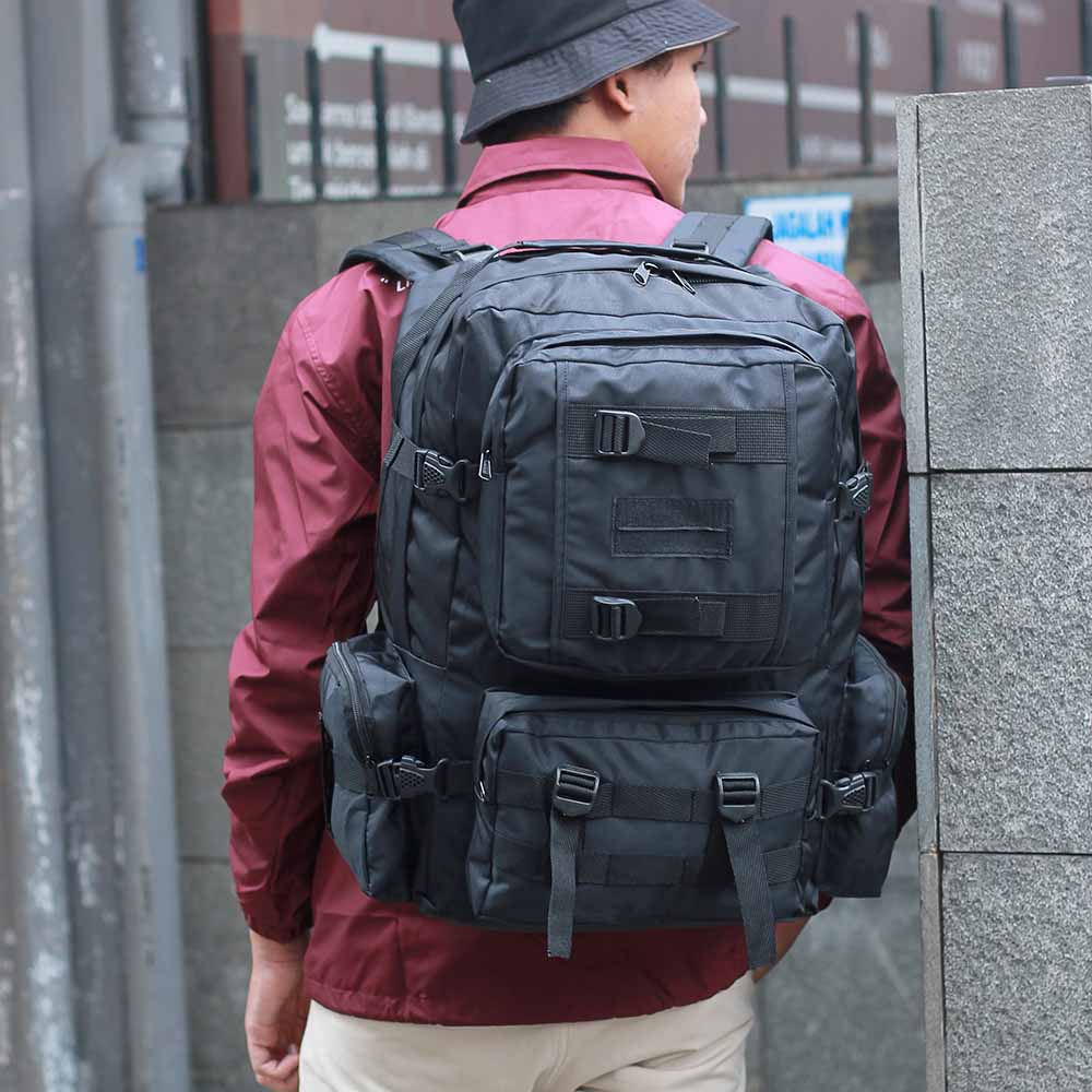 Tas Gunung Hiking Backpack Adventure Carrier 40L Semi Carrier - Tas Semi Keril Murah Original Kuat Ransel Traveling Backpacker BA600