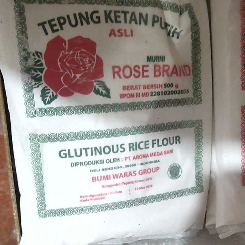 

tepung ketan rose brand 500gr