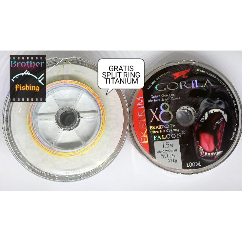 PE FALCON GORILA 1,5 MM GRATIS SPLIT RING TITANIUM